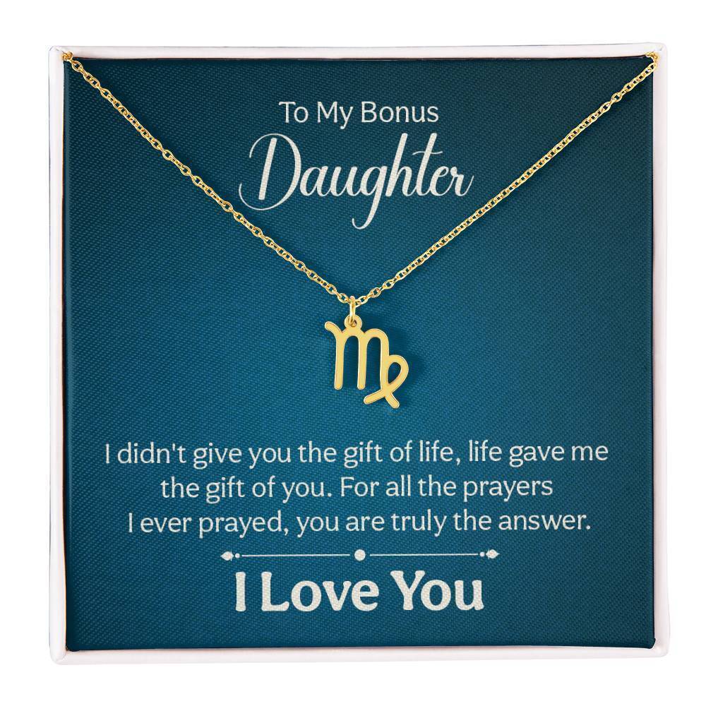 Gift of Life Virgo  Zodiac Necklace Gold Tone Standard Box
